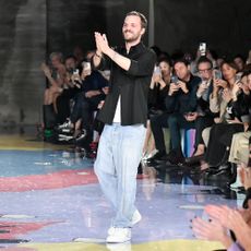 Matthieu Blazy takes a bow on the runway